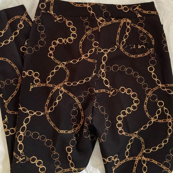 Zara Gold Chain Printed Pants - Picture 9 of 11